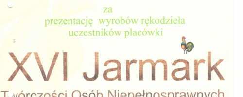 XVI Jarmark Twórczości Osób Niepełnosprawnych